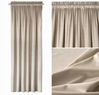 Hotový záves - Polozatemňujúci páskový záves 135 cm x 270 cm